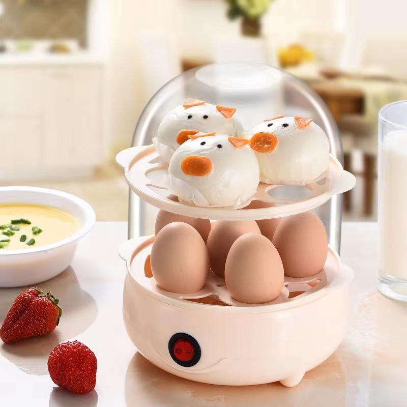 Kleiner Anti-Trockenbrand-Eierkocher, Mini-Eier- und Puddingkocher, Haushalts-Frühstücks-Gadget
