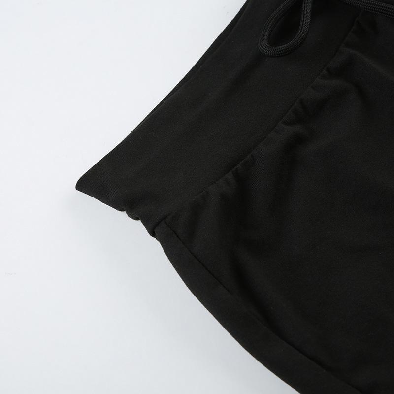 European & American Sexy Low-Waist Lace-Up Yoga Shorts: Athletic, Casual Fit