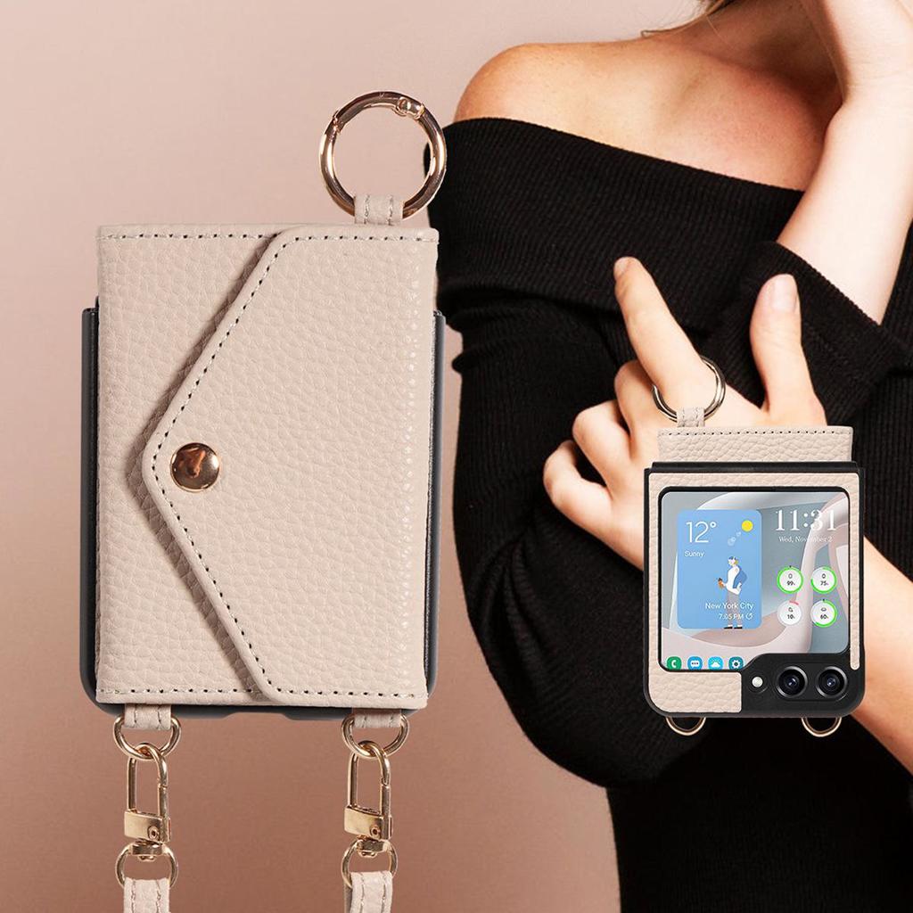 Samsung ZFlip 5/4/3 Diagonal Multifunctional Phone Case: Hot In Japan & South Korea! Foldable Screen Protector In Same Style.