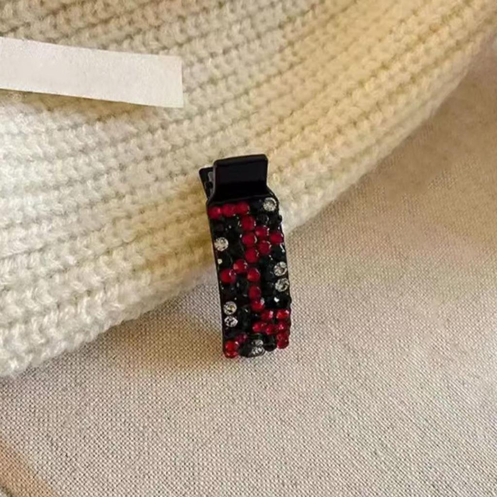 Rhinestone Bangs Duckbill Hair Clips Barrettes Small Bow Hairpin Hair Accessories for Women Hairpin Ponytail Headwear