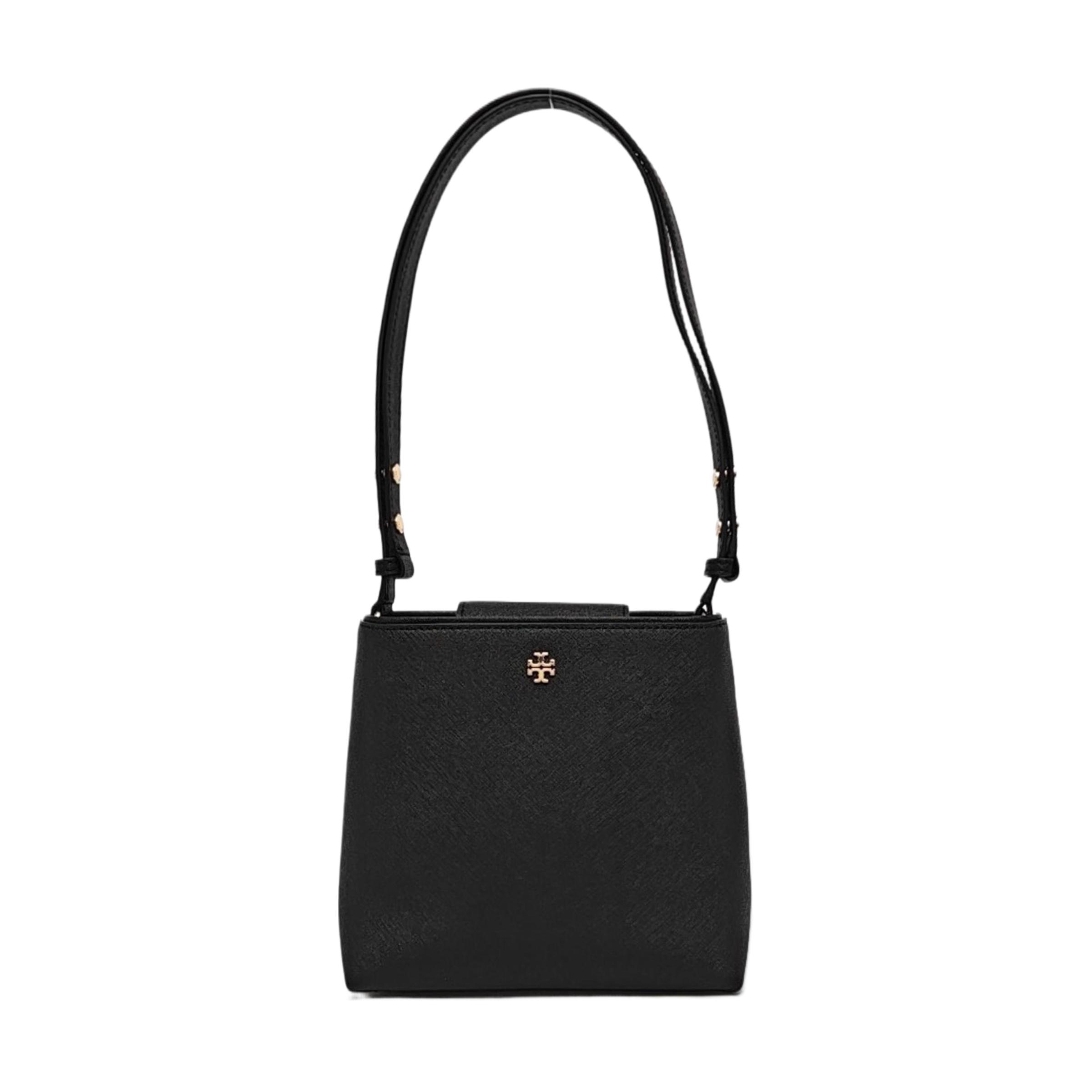 [Pre-Owned] Emerson Logo Magnetic Closure Leather Bucket Bag - Excellent #1AA1HGT ONE SIZE
