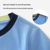 YEEHOO Boys' Plain Blue Cotton Short Sleeve T-Shirt
