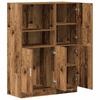 2 Piece Kitchen Cabinet Set Rustic Wood Look Engineered Wood