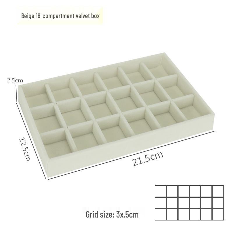 Samt-Schmuckschatulle für Ringe und Ohrringe - Staubdichte Aufbewahrungs- und Vitrinenschachtel