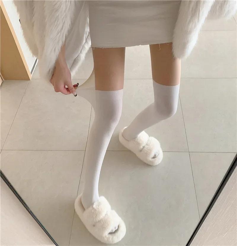 Women's Stockings Pantyhose Patchwork Sheer Thigh High Stockings Tights Women Female Hosidery Over Knee Stripe Pantyhose