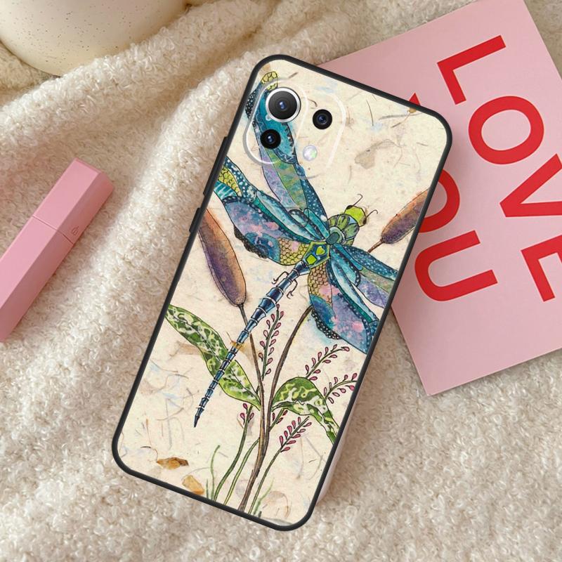 Luxury Dragonfly Case For Xiaomi 17 Pro Max 14 15 Ultra 13T 14T 15T Pro POCO X7 X3 X5 X6 F5 F6 F7 F8 Pro Cover