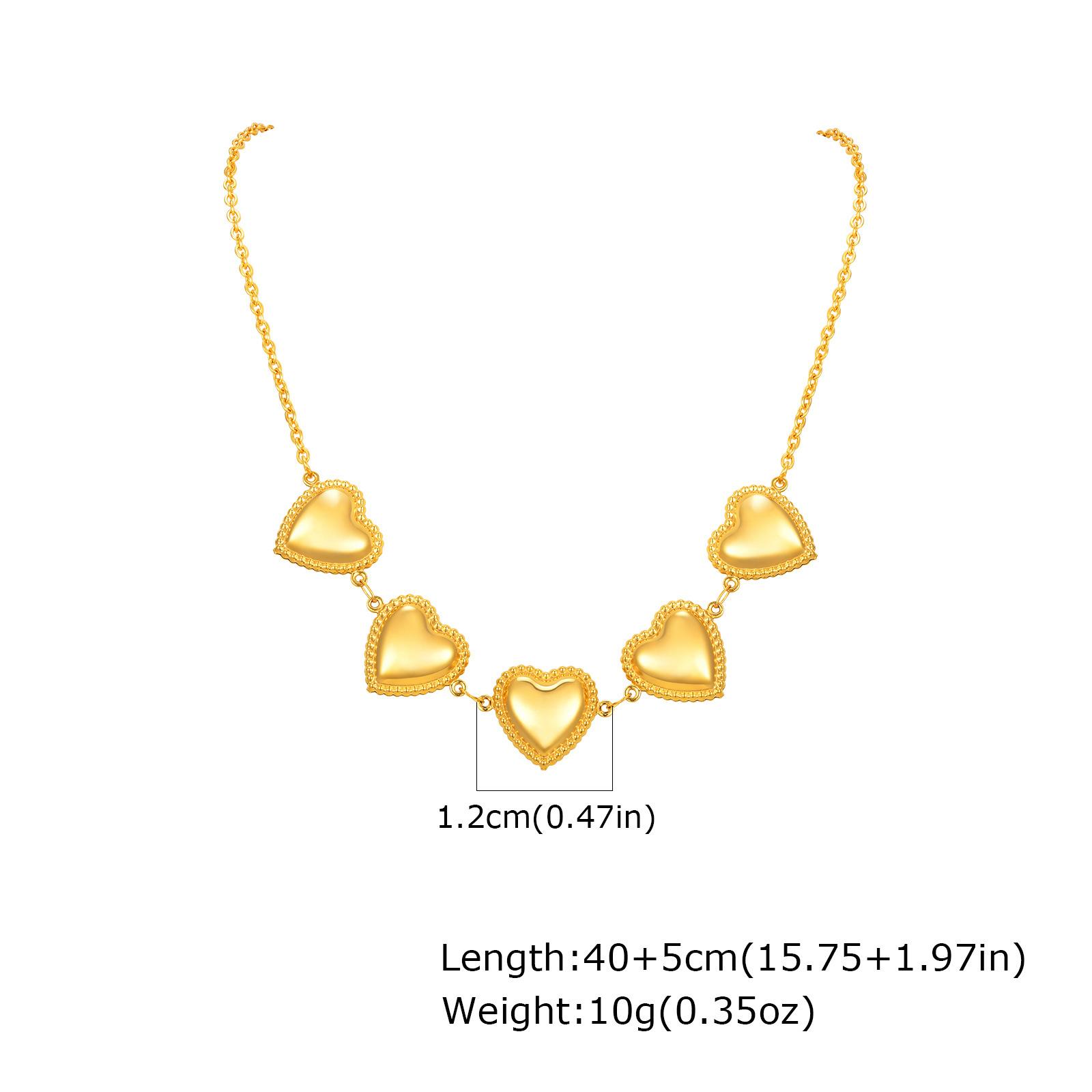 Wind Stainless Steel Flat Cross Chain Lucky Clover Heart Necklace Women S Jewelry Nc-2275