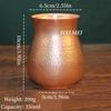 Handcrafted Pure Copper Vintage Coffee Mug,Home 350ml Tea Cup,Outdoor Camping Engraving Hammer Texture Cold Drink Cup Drinkware