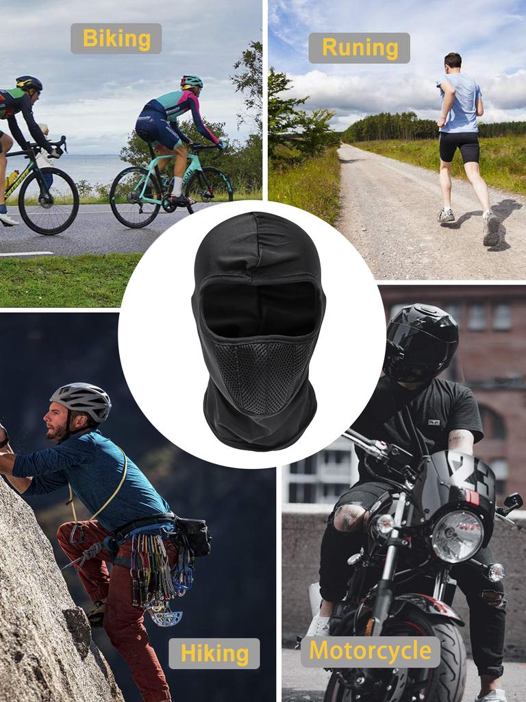 Full Face Mask Cycling Windproof Headgears for Motorcycle Outdoor Sports Balaclava Breathable Men Women Mask Head Cover Beanies