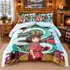 Spirited Away Pattern Bedding 3Pcs Set Bed Sheet And Pillowcases For Indoor Bedroom