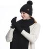 High Quality Winter Knitted Warm Set Custom Logo  Winter Gifts for Men and Women Scarf Beanie Hat and Gloves