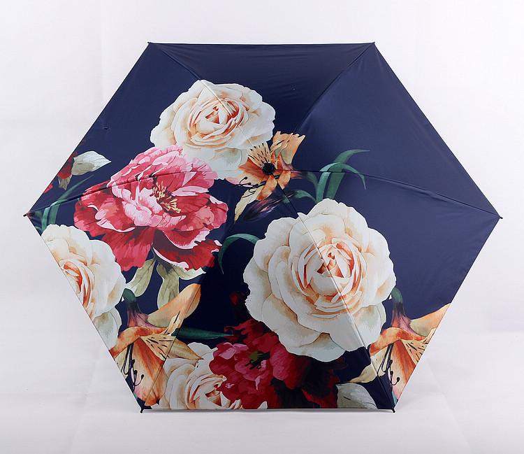 Manuell Schöne Blume Bedruckt Regenschirm Regen Mini 2023 Sommer Leicht UV Faltbar Tasche Blumenmuster Klein Sombrilla Regenschirm