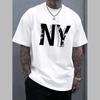 New Summer Men's Fashion T-shirt Personality Ny Printed Men's T-shirt Top