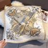 Silk Scarf New Fashion Silk Small Square Scarf Women's Flower Printing Mulberry Silk Silk Scarf Personalized Professional Decoration Scarf