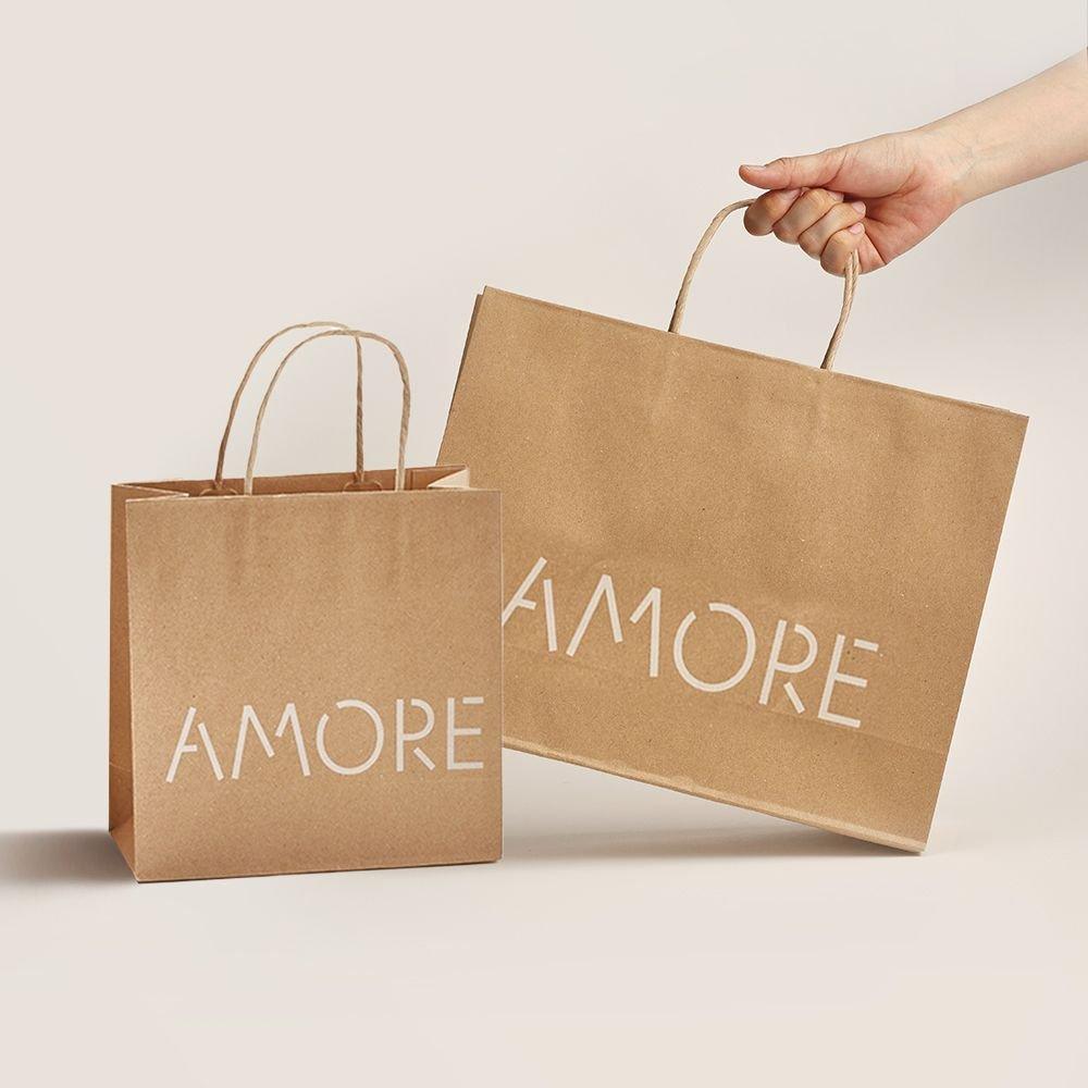 Amore Eco-friendly Shopping Bag 100% Recycled Paper (Select Size S or M)