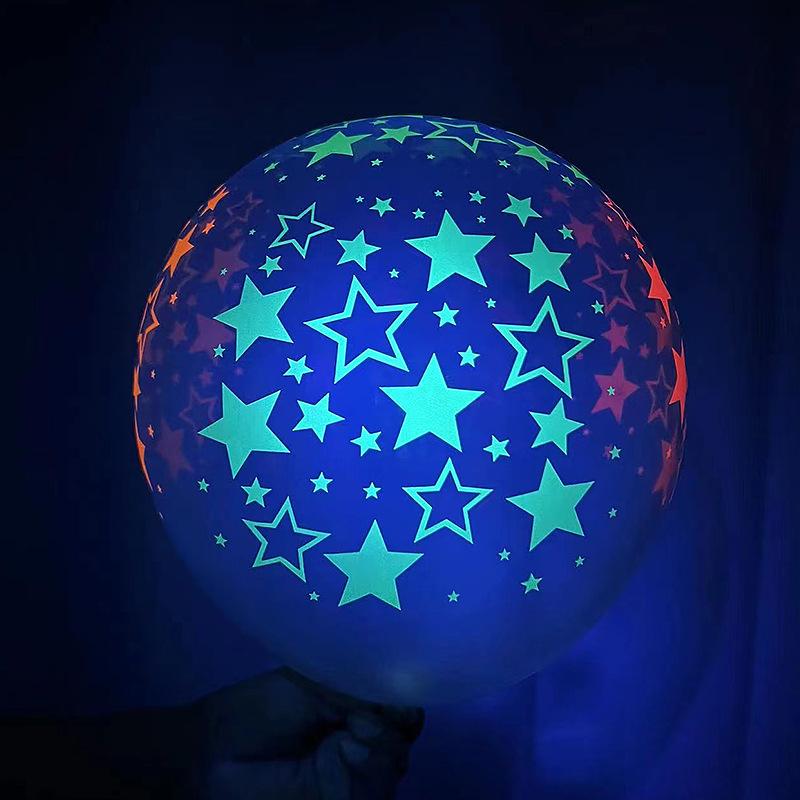 Happy Birthday Glow Balloons Party Supplies Fluorescent Balloons for Black Light Birthday Party