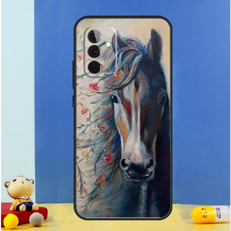 Horse Painted Art Case For Samsung Galaxy A06 A56 A16 A36 A55 A35 A33 A53 A13 A23 A17 A54 A34 A14 A52 A32 A15