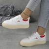 Fashion Fashion Mix Color Skateboard Shoes Women 2025 Autumn Round Toe Thick Bottom Lace Up Sneakers Comfort Non Slip Casual Shoes