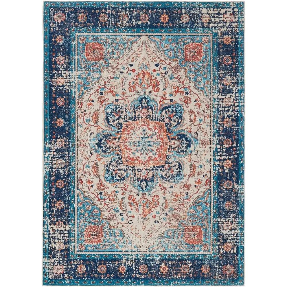 

Boho Area Rugs for Living Room Washable Vintage Playroom Mat Indoor Floor Carpet Boho Rugs for Bedroom Entryway Laundry Room Mat 40x60cm