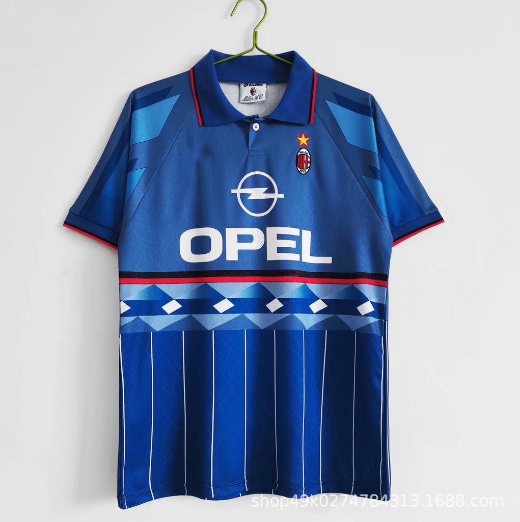 Maglia Vintage AC Milan 95-96 Baggio, Savicevic Maldini Van Bastenvia Maglia da Calcio