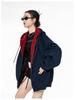Men's Retro Color-Block Patchwork Hooded Cardigan - Casual Autumn Sweatshirt