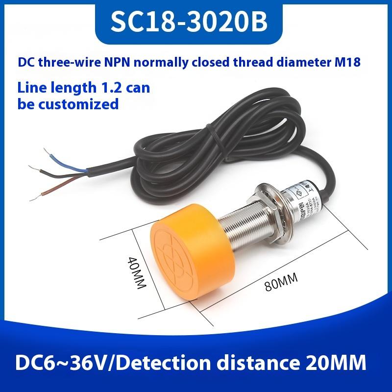 Inductive proximity switch sensor SC-3020A/3020B/3020C/3020D three-wire npn normally open NC