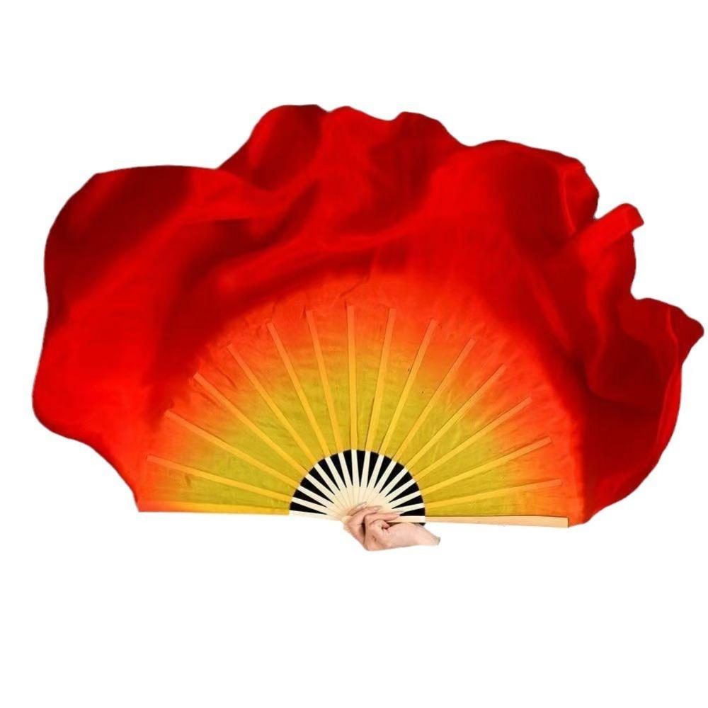 26/31cm Bamboo Chinese Short Bellydance Fan Hand Dye Adults Fan Veil Pairs Yangko Dance Tools