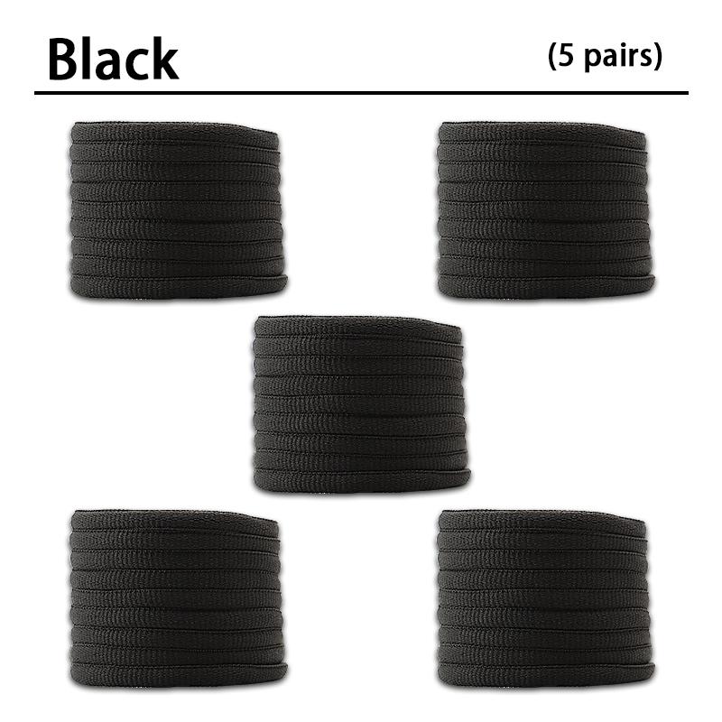 New Half Round High Quality Shoelaces 5mm Width Solid Color Shoelace Sneaker Classic Shoe Laces 1 Pair/3 Pair/5 Pair