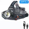 Rechargeable XHP70.2/XHP50 LED Headlamp Waterproof Head Light Fishing Searching Camping Headtorch Zoom Lantern Use 18650 Battery