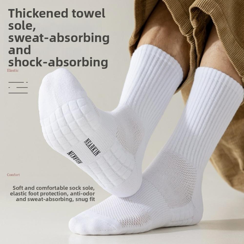 3 Pairs Breathable Sport Socks Soft Cotton Long Tube Socks New Runnig Socks  for Men Women