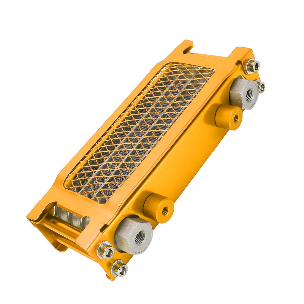 Motorcycle Oil Cooler Kit Aluminum 4 Rows High Efficiency Replacement for Monkey 125 50cc to 150cc Dirt Pit Bike Gold