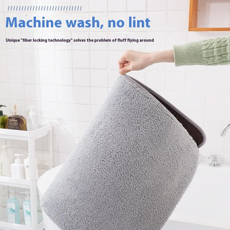 Bathroom Floor Mats Small Carpet Bathroom Absorbent Door Mats Quick-Drying Foot Mats Toilet Non-Slip Carpet Washroom Mats