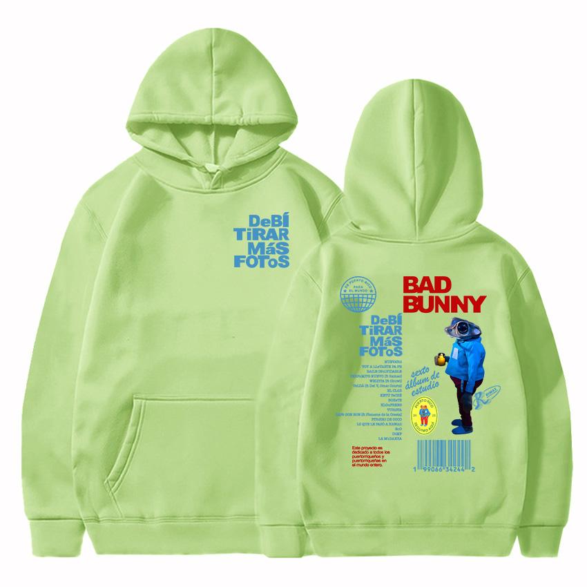 Bad Bunny DTMF Debí Tirar Mehr Fotos Hoodies 2025 Neues Album Mode Sweatshirts Roupas Femininas Mit Kapuze Winter Pullover Frauen