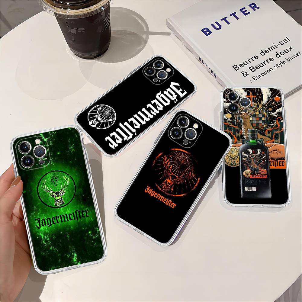 Hot J-JaegermeisterS for iPhone 17 16 15 14 13 12 11 Pro Max Plus Transparent Soft TPU Phone Cover