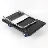 Foldable Silent Flatbed Hand Truck - Portable Plastic Cart for Household Cargo Hauling