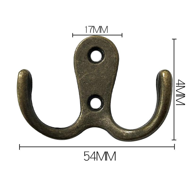 10/5Pcs Coat Hooks Wall-Mounted 2 Hole Towel Hanger For Coats Hat Clothing Home Storage Hook Wall Hook Towel Hanger For Hardware