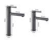 Bathroom Basin Faucets Black Sink Faucets Hot Cold Water Mixer Crane White Deck Mounted 360° Rotating Universal Water Taps Gray
