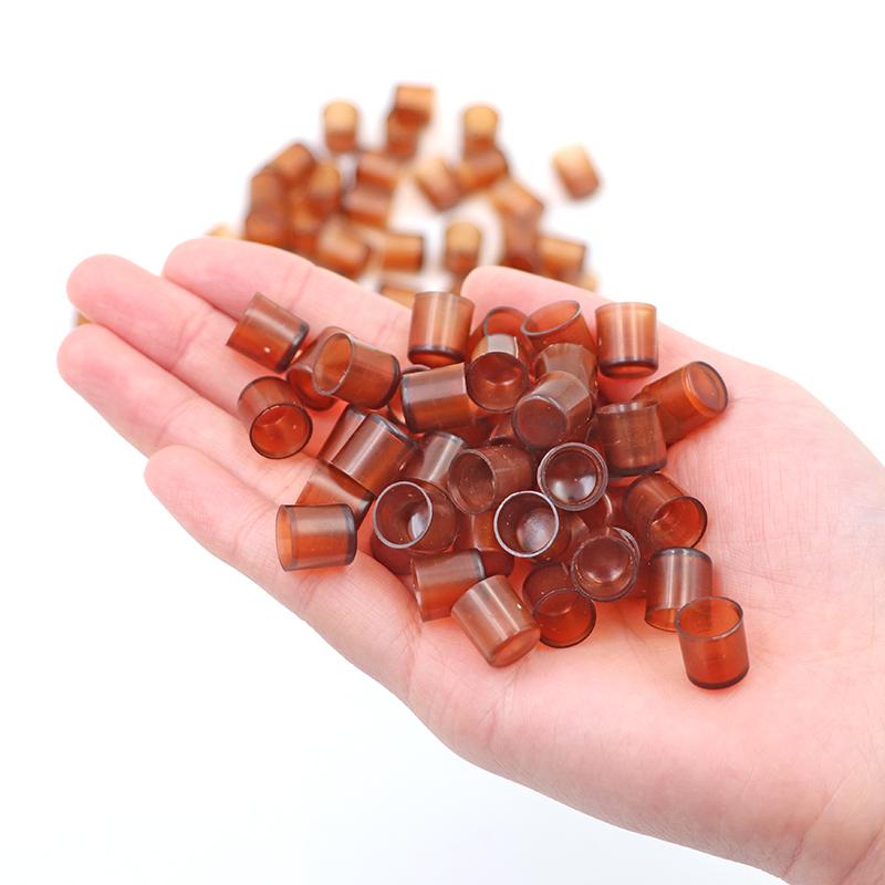 1000PCS/Bag Beekeeping Plastic Brown Rearing Queen Bee Tools King Tools Cell Brown Cup Rear Breeding Supplies Random Style