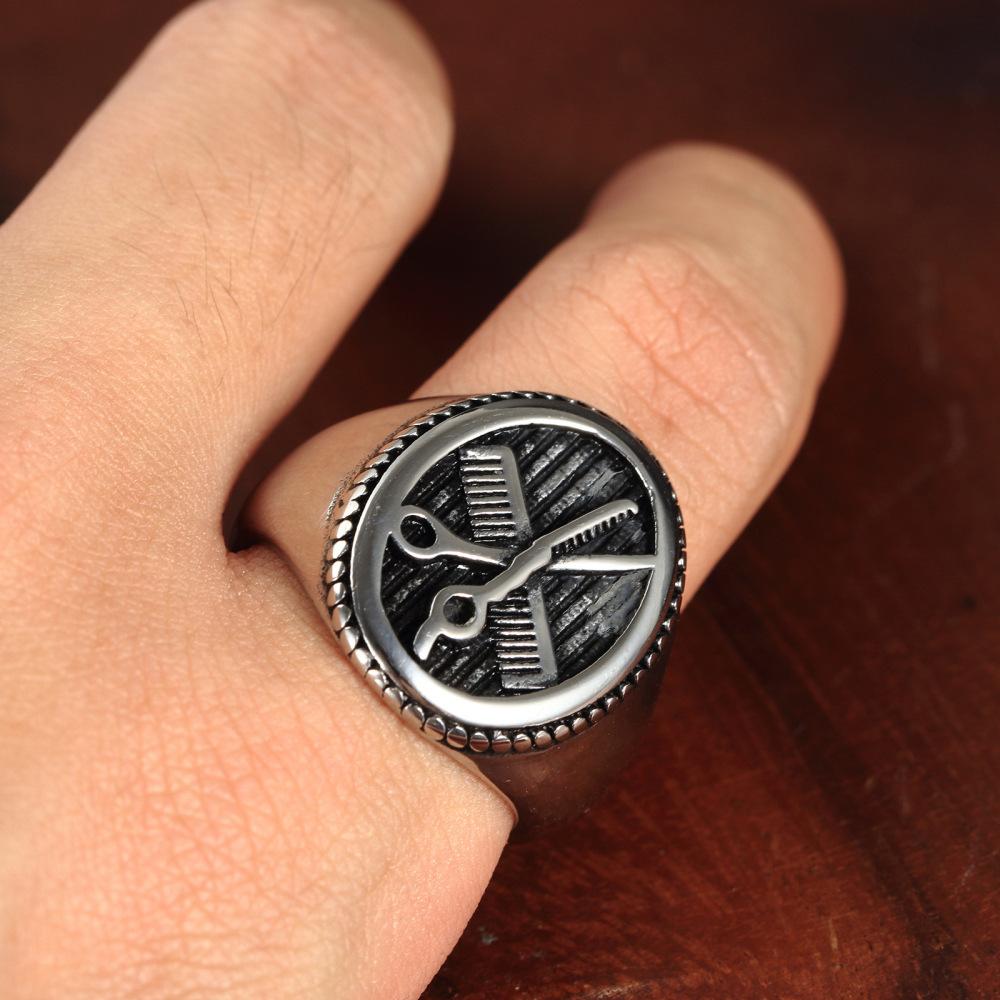 Men's Fashion Hairstylist Punk Trendy Fashion Ring