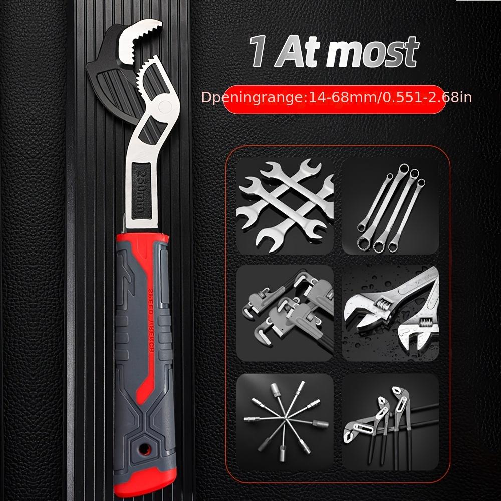 Multi-Purpose Self-Locking Wrench, Adjustable Pipe Wrench, 6 8 10 12 Inch Self-Locking Adjustable Wrench, Non-Slip Grip, Made of Chrome Vanadium Steel