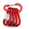 Multicolor Aluminum Alloy No. 5 Gourd-shaped Carabiner for Backpack Water Bottle with Flattened Spring Buckle