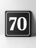 Metal House Number Sign, Black White Contrast, Outdoor Wall Decor for Home Street