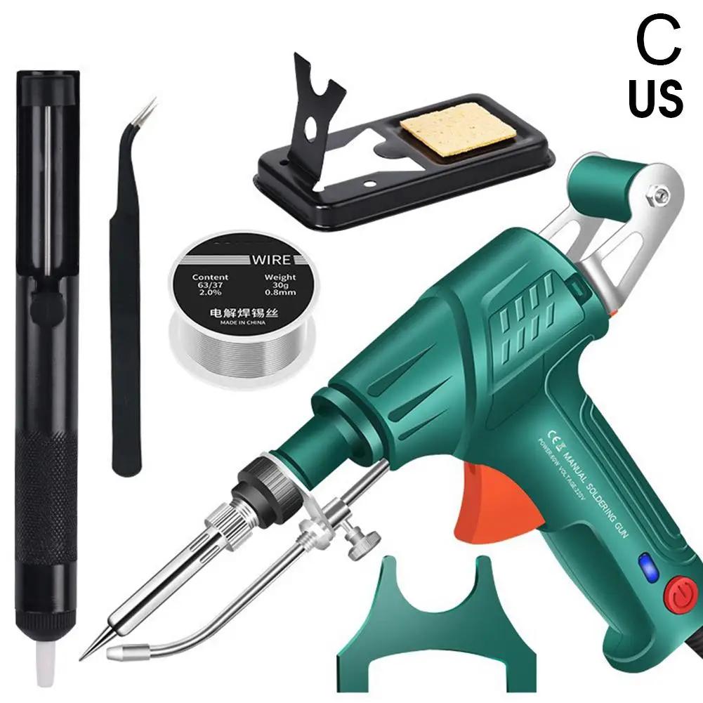 Multi-Function Iron Welder Automatically Soldering Gun Internal Heating EU/US Hand-Held 60W Tin Repair Tool Send Welding B2E4