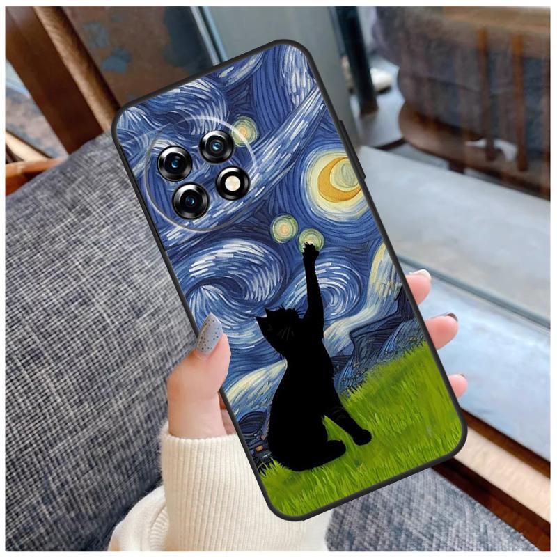 

Cat Van Gogh s The Starry Night Case For OnePlus 15 12R 13R 13T 10T 8T 13 12 11 10 Pro Nord 5 CE 2 3 4 Lite N20 N30 Coque OnePlus 10Pro