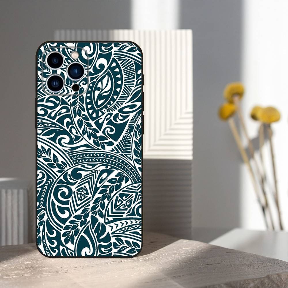 

Polynesia Maori Tribal For iPhone 13,16,11,14,17,12,15,Plus,Pro Max,XS,X,XR,SE,Mini,8,7,Phone Case Soft Silicone Black iPhone11