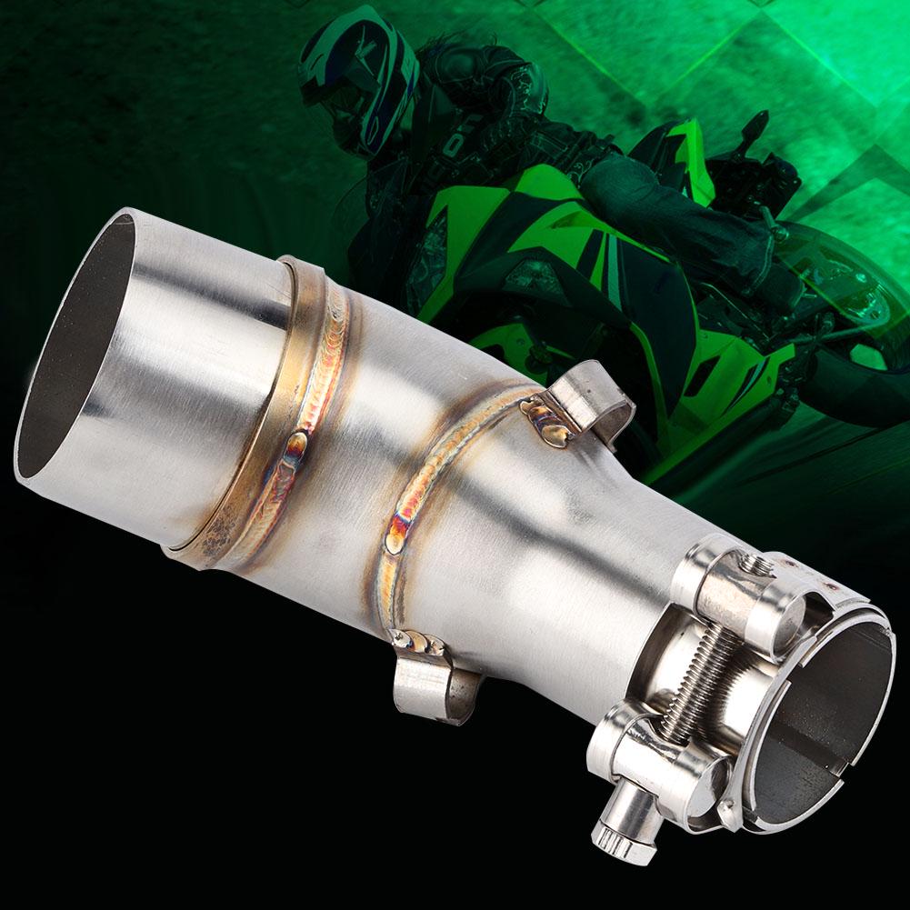 Motorcycle Slip On Exhaust Middle Link Pipe Adapter Connector for Yamaha R25 R3 20132016