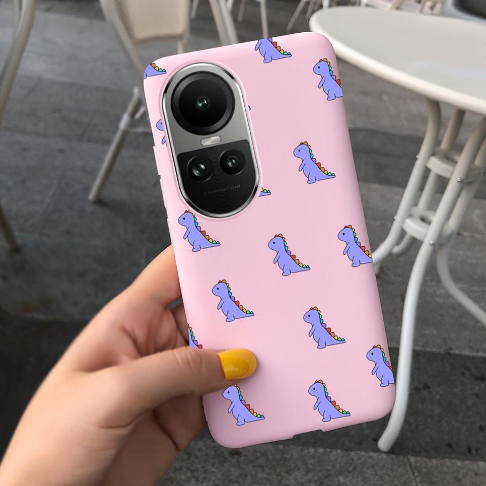 Case For Oppo Reno10 Pro Global Version Cover Bumper For Reno 10 10Pro 5G CPH2531 CPH2525 Soft TPU Capa With Cartoon Print Etui
