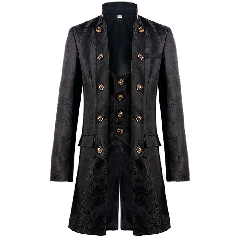 Manysun Original Design Amazon New European and American Men's Coat Fashion Steampunk Retro Uniform Jacket