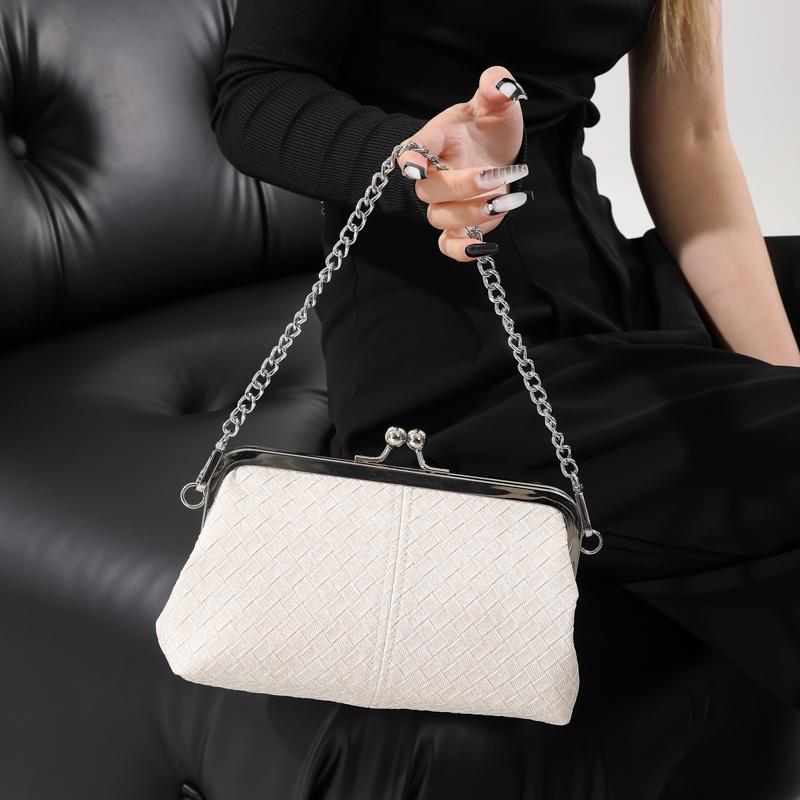 Knitting Thread Solid Hasp Evening Bag Fashion Versatile Shoulder Bags  New Fashion Hot Sale Chain Top-Handle Bags for Women