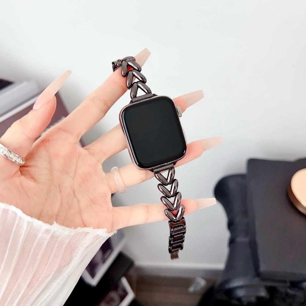 42mm 45mm 41mm Metal Band Chain Adjustable Watch Strap 40/44/49mm Fitness Tracker Strap for Apple Watch 10 Ultra 9 8 7 6 SE